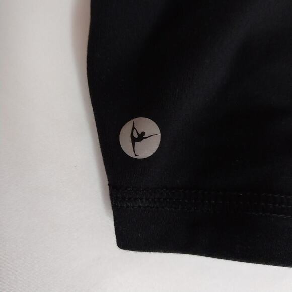 90 Degree by Reflex Yoga Top Size Medium Black Mesh Open Back Workout Active - Picture 9 of 11